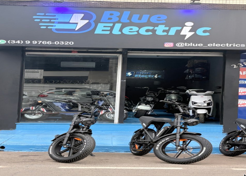 Fachada da loja Blue Electric em Patos de Minas
